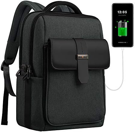 Beshoi Backpack de laptop de 15,6 polegadas Mochila de viagem grande destacável com porta de carregamento USB, bolsa de computador anti-roubo à prova d'água para homens e mulheres