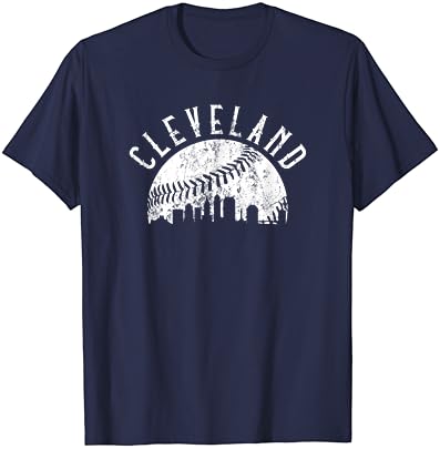 T-shirt vintage Cleveland Ohio Skyline Apparel