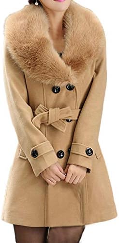 iyyvv feminino inverno lapela lã casaco de lã comprida sobretola elegante jaqueta elegante