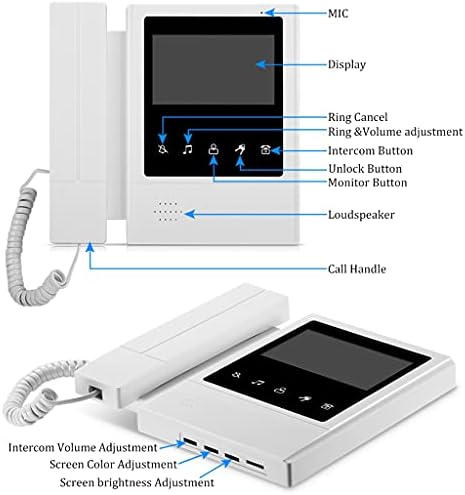 SEESD 4,3 polegadas intercomunicultura de vídeo por porta de vídeo Intercom Doorbell Doorphopphone à prova d'água