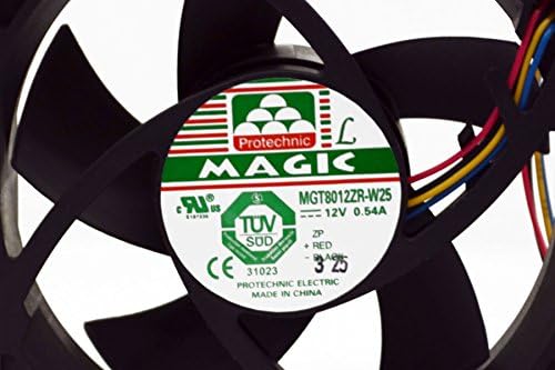 Magia Protecnica 12V 0,54A 80x25mm Fan de 4 fios MGT8012ZR-W25 Bulk de 4 pinos