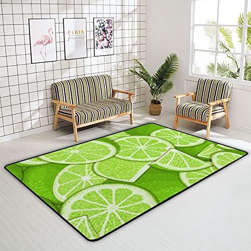 Rastrear o tapete interno de tapete tropical verde de limão para a sala de estar com o quarto do berçário educacional