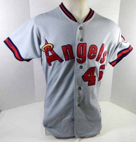 1990 California Angels Mark Eichhorn 45 Game usou Grey Jersey 44 DP22357 - Jerseys MLB usado de jogo MLB
