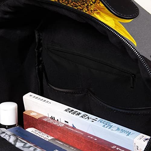 VBFOFBV Backpack de laptop casual leve para homens e mulheres, texto de girassol