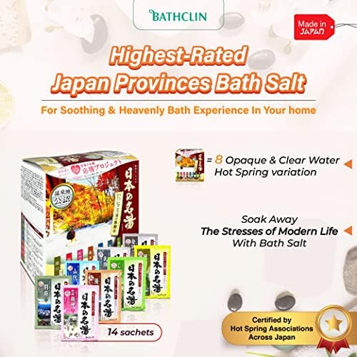 Recuperação de Bathclin Mind & Body Salt Salt Salt Powder para banheira, absorve a cor e a fragrância naturais,