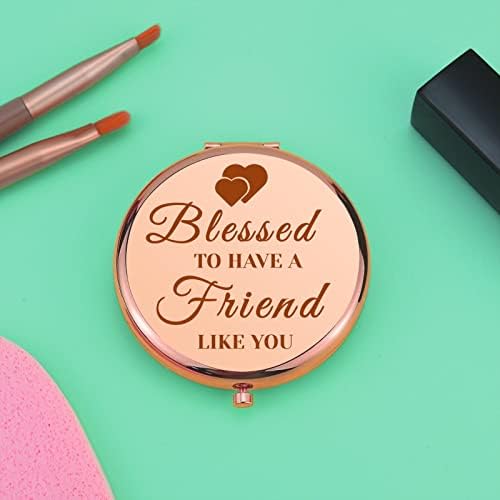 Presentes de amizade para mulheres Inspirational Gift Compact Makeup espelho de longa distância Gifts Friends Gifts For