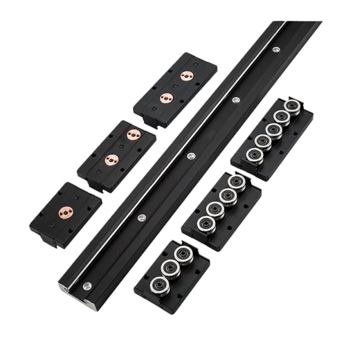 Mssoomm Inner Double Axis Roller Ball Bearing Linear Motion Guide Rail Track SGR10 4PCS L: 250mm/9.84 inch + 4PCS SGB10-5UU Five