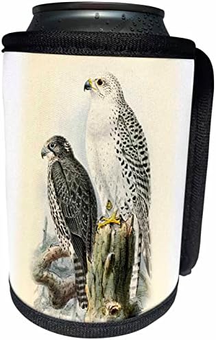 3drose white gyrfalcon gyr Falcon Birds of Prey Vintage Art. - LAPA BRANCHA RECERLER WRAP