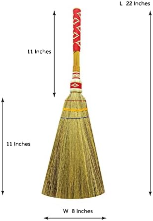 Brassagem pincel L 2 22 polegadas Brilho de grama natural com mini bambu manuseado com limpeza de piso liso e arco lisos de