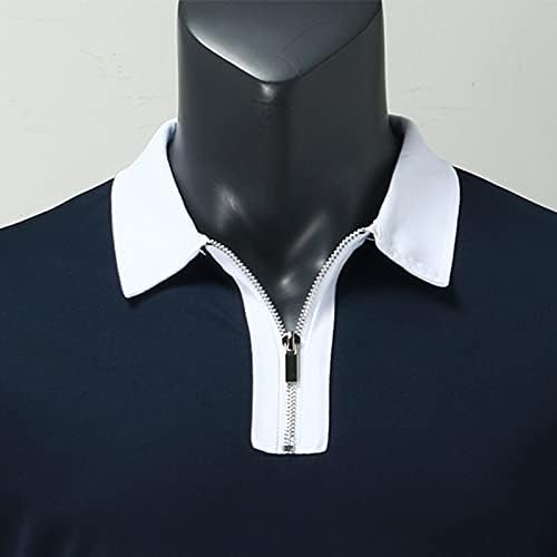 T-shirts de Beuu Henley para homens, verão Baisc projetou camisas de pólo de algodão com zíper esportivo de golfe