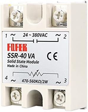 Relé de estado sólido eSAAH 1PCS SSR-10VA SSR-25VA SSR-40VA 10A 25A 40A RELAIS RELAIS REGULADOR 24-380VAC SSR 10VA 25VA 40VA