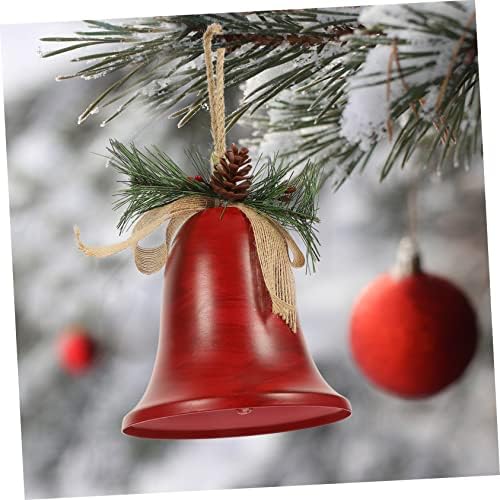 Nolitoy 4pcs para acessórios de ornamento Bells Wreath With Holiday Craft Jingel Christmas Tree Festival Festival Vermelho Casamento