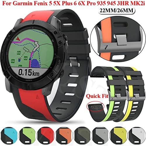 SERDAS 22 26mm de faixa de relógio QuickFit para Garmin Fenix ​​6 6x Pro 5x 5 mais 3HR 935 945 S60 Smartwatch Band