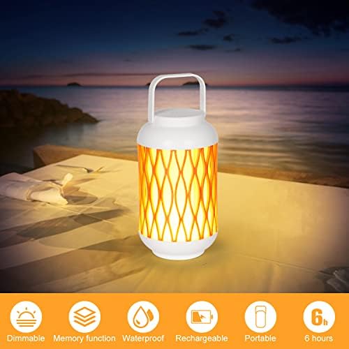 Anykonio Portable Outdoor Lamp, artesanal DIY Touch Control Stepless Dimmable Battery Operou a água à prova d'água Lâmpada de mesa