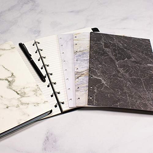 FILOFAX B152023 Reabilitação de notebook, tamanho A5, design de mármore, papel simples