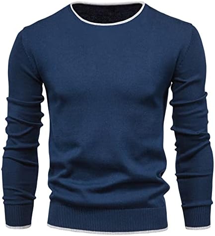 Suéter de algodão de algodão masculino masculino e esobo malha de jumper suéter de manga longa de manga longa