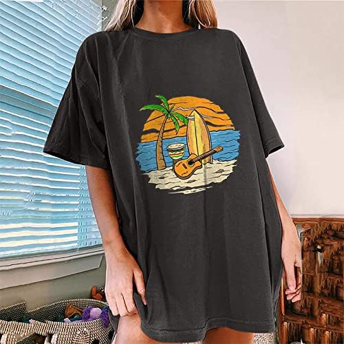 Camiseta gráfica para fadies Fall Summer Summer Summer Manga curta Cotton Crewneck Beach Lounge i3 i3