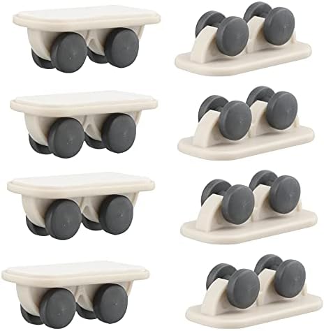 Savita 8 peças Rodas adesivas pequenas mini -galhos autônomos rodas de caixa de plástico pegajas para caixas de mobili
