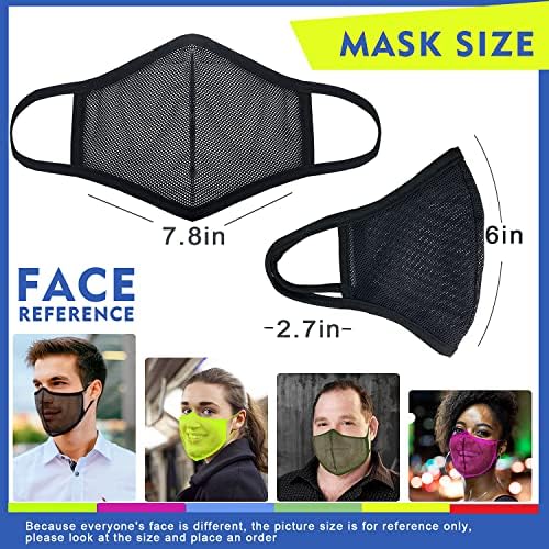 Mesh Hollow Face_Masks For Men Mulheres, Cobertura de Boca respirável para adultos, Proteção de rosto Tampa escudo da boca