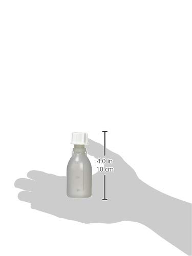 Globe Scientific 601595-12 Polipropileno Round Round Bottle com capaca de parafuso de polipropileno, graduada, capacidade de 50 ml