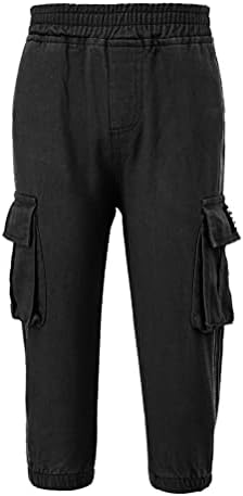 Calças de carga de cintura elástica de meninos de garotos Aislor com bolsos Joggers Street Hip Hop Dance Sport Harem Pants Sorto