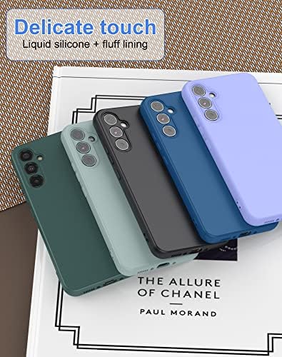 Caso de silicone Foluu para Samsung Galaxy A34 5G, caixa de pára -choque de borracha em gel líquido com cobertura macia de forro de microfibra