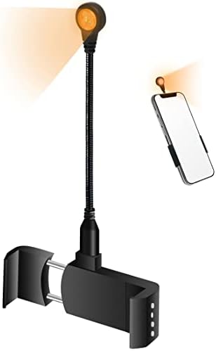 Luz de selfie de telefone celular portátil, luz de videoconferência para telefone, brilho ajustável e configurações de temperatura