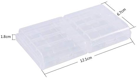 Caixa de armazenamento multifuncional da caixa de bateria de 10 PCs Caixa de armazenamento transparente de plástico dura transparente para a bateria AA AAA