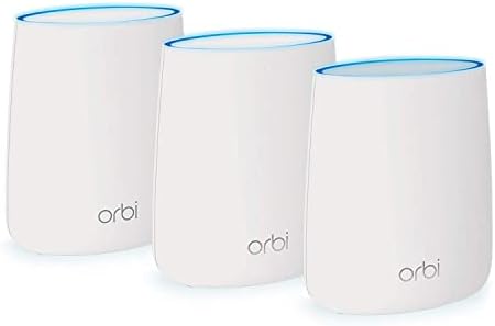 NetGear Orbi Ultra -Performance Sistema Wi -Fi de malha doméstico inteira - roteador Wi -Fi e dois extensores de satélite com velocidades