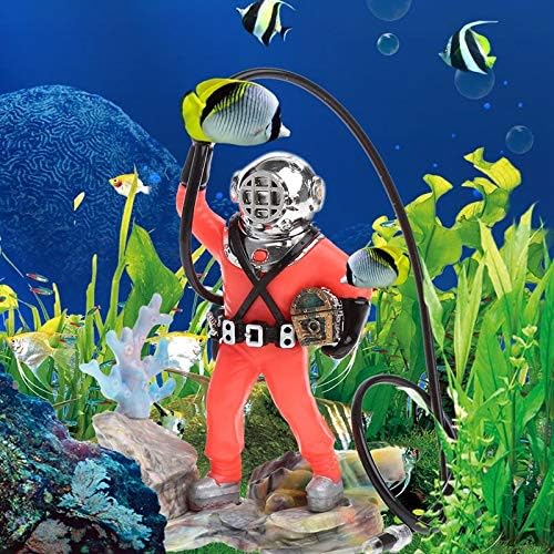 NC FXIXI Aquário Decor Hunter Tesouro Figura Ação Ação Tanário de peixes Design realista de aquário