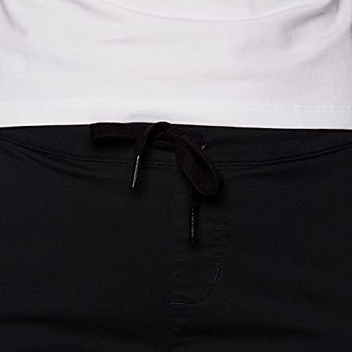 Calça de noção feminina de diamante preto calças de algodão esticado casual