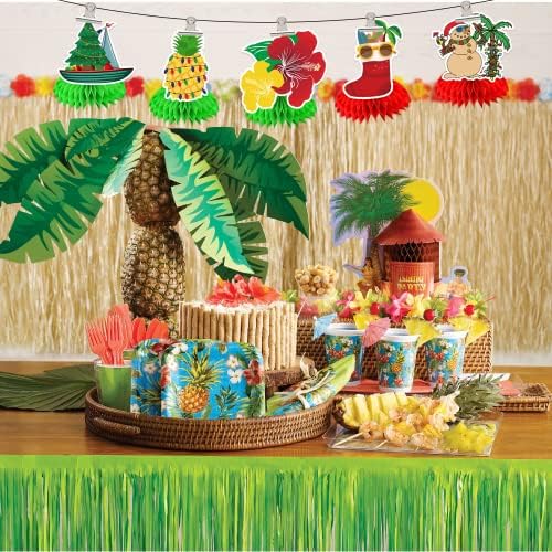 8pcs mele kalikimaka decorações de Natal Centerpieces de favo de mel, decorações de Natal havaianas decorações de mesa, havaiano de natal tropical kalikimaka decorações de favo de mel centrais