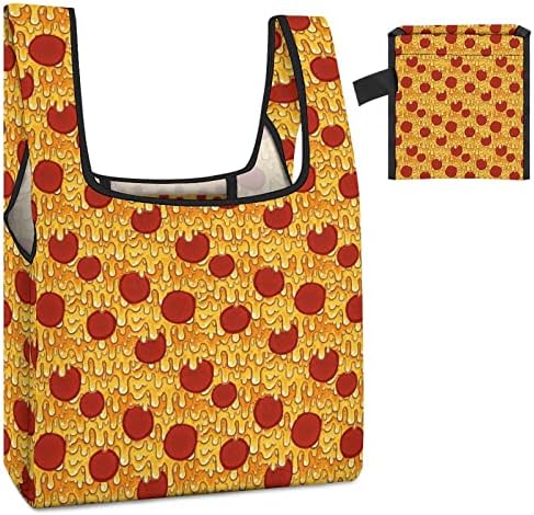 Sacos de mercearia reutilizáveis ​​de pizza de pepperoni