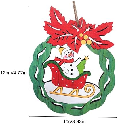 Ornamentos de árvores de Natal decorações de pingentes pendurados de madeira para decorações de Natal