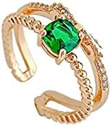Anéis de casamento e engajamento para mulheres de ponta de esmeraldas anel de diamante anel feminina de personalidade de