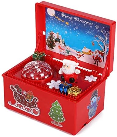 Caixa de música de estilo de natal tazsjg linda decoração criativa do Papai Noel Caixa de música liderada para festa