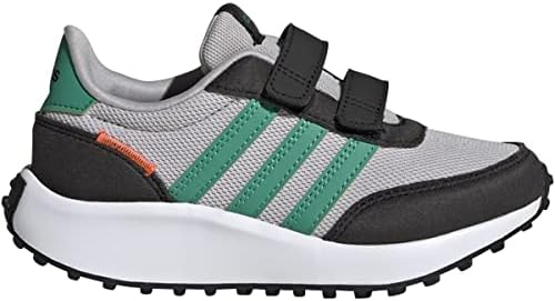 Adidas Run Run 70s Kids Running Hook-and-Loop Shoes, Cinzento Black de Core Green-Core Black, 13,5 Big Kid
