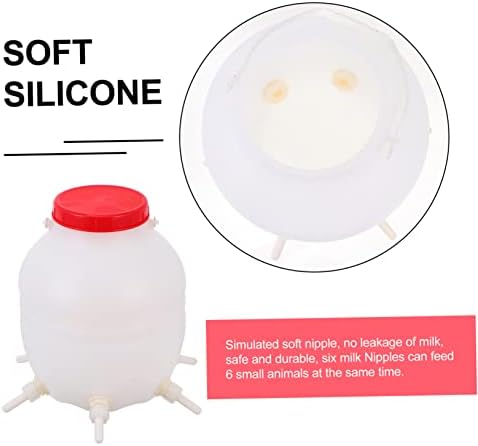 Yardwe Goat Milk Jug Silicone Piglet Distribuidor de garrafas de água para bebês suprimentos de alimentação Lâmpada Bamas de água