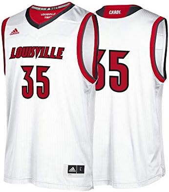 Adidas Louisville Cardinals NCAA 35 Jersey de basquete de réplica branca
