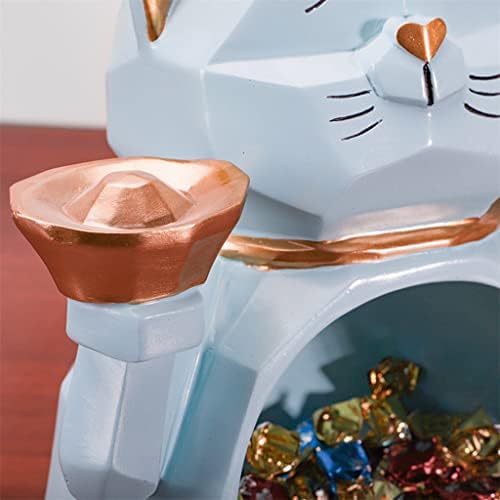 N/A Fortune Cat Key Storage Bandejas de resina Fatueta Prato de doces Brincos de joalheria Decoração de mesa em casa Ornamentos