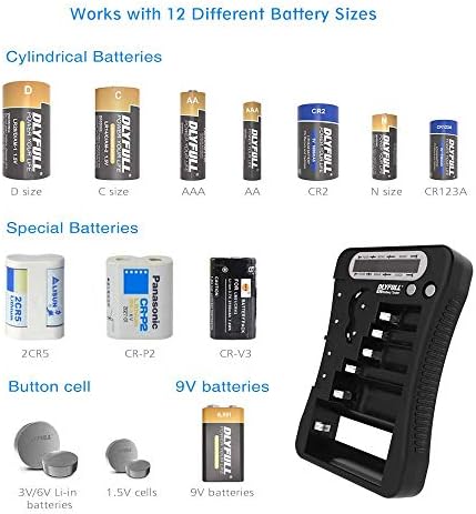 Dlyfull B3 Testador de bateria universal e testador de bateria B2, baterias 3x AAA incluídas