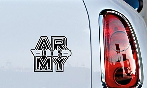 Logotipo de fã do Exército BTS Versão 1 adesivo de vinil de carro adesivo de pára -choques para carros automáticos para caminhões de pára -brisa Works Windows iPad MacBook Laptop Home e mais