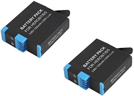 Substituição de bateria AHDBT-801 de 2 pacote para GoPro Hero8 Câmera Hero 8-Compatível com Spjb1b Bateria totalmente