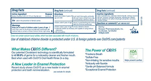 Creme dental de Fluoreto de Closys, 0,75 onças, tamanho da viagem, hortelã suave, compatível com TSA, clareamento, proteção