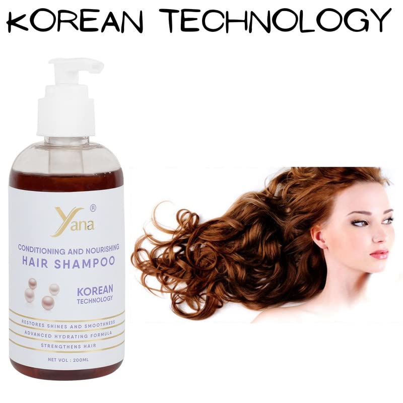 Shampoo de cabelo yana com shampoo de controle de queda de cabelo coreano para homens