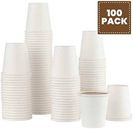 [100 xícaras de café de embalagem] 3 onças de papel descartável xícaras quentes - xícara de café, banheiro, café expresso, xícaras de enxaguatório bucal