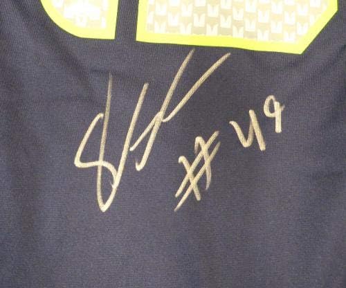 Seattle Seahawks Shaquem Griffin Autografado Blue Nike Jersey Tamanho M McS Holo Stock #134401 - Jerseys de camisas da NFL autografadas