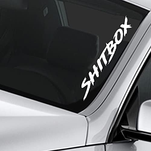 Uusticker shitbox windshield vinil adesivo de decalques de carro turbo diesel janela de caminhão branco