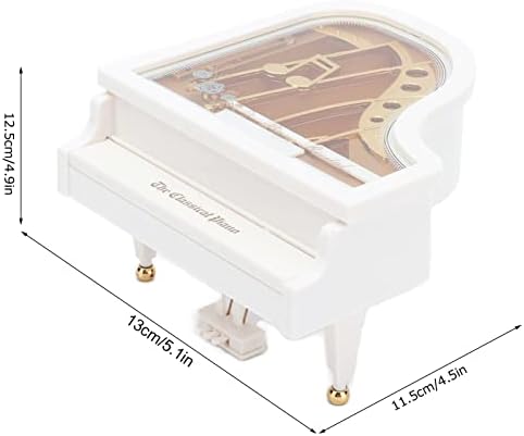 Caixa de música Serlium, Mini Caixa de Música em forma de piano de caixa musical com cadeira para decoração de aniversário para