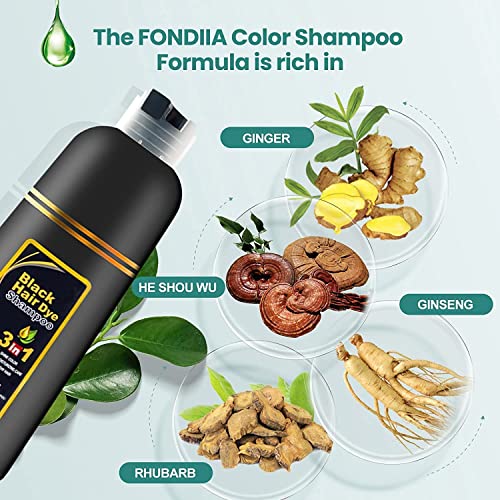 3 em 1 preto Instant Instant Hair Dye Shampoo rico em cor cor de cabelo cor tinta de cabelo instantâneo shampoo de
